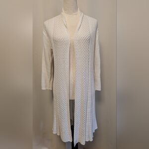 Olivia Sky White Open-Front Cardigan
